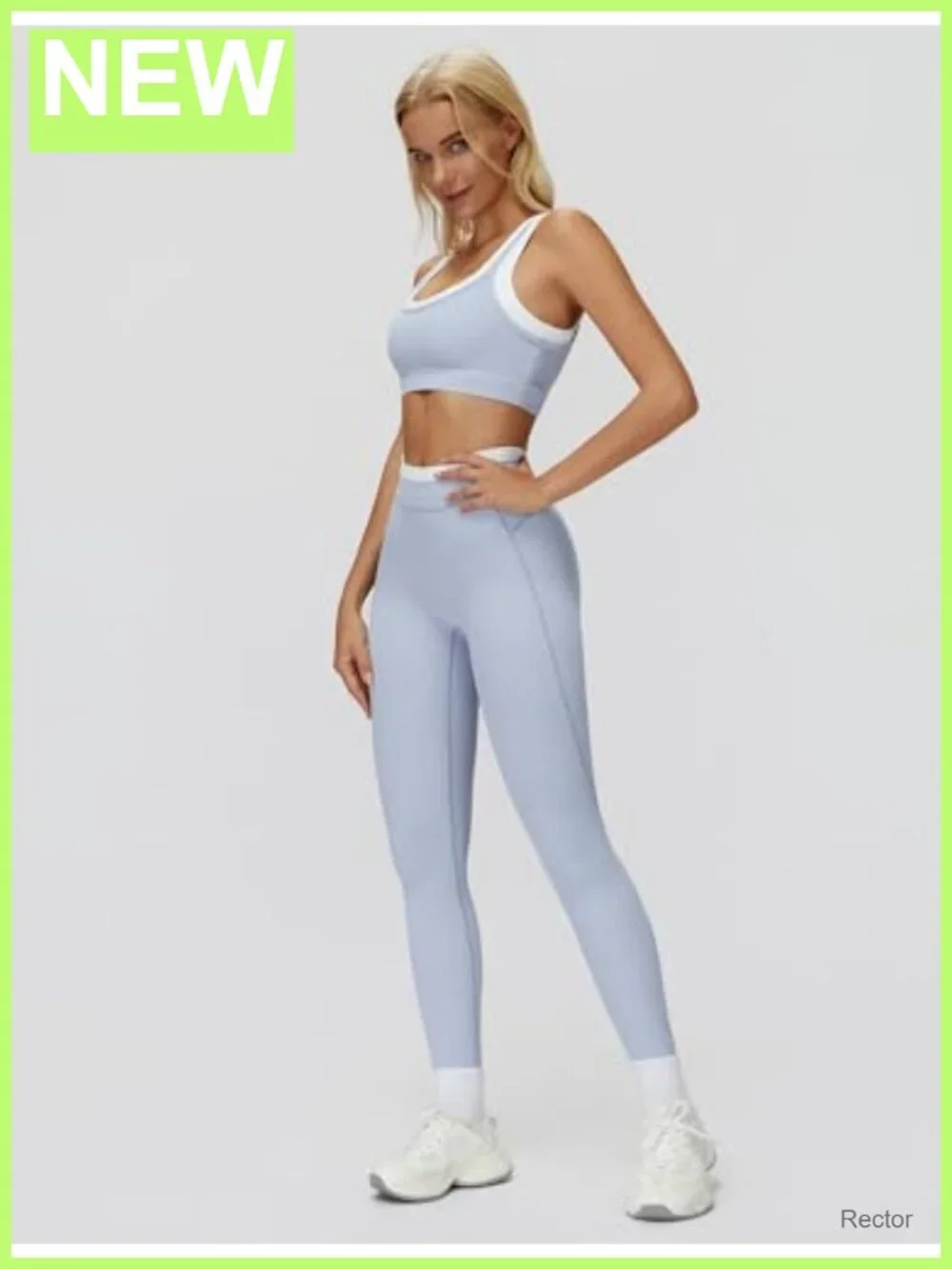 ABOCIW Women's Workout Set Nylon Elastane Sports Bra High Waist Leggings